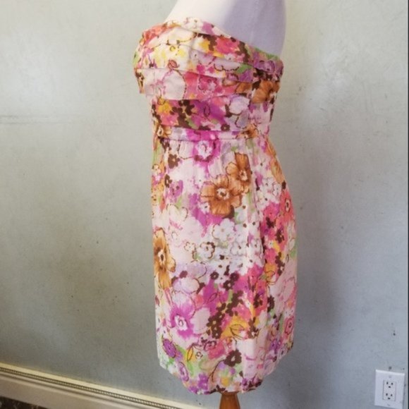 J.Crew floral tube top mini dress women's size 6 (30) - Picture 4 of 10